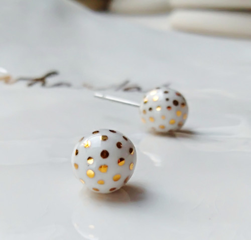 Zlacené porcelánové kuličky — foto 3