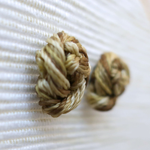 Macramé náušnice klubíčka puzetky — foto 4
