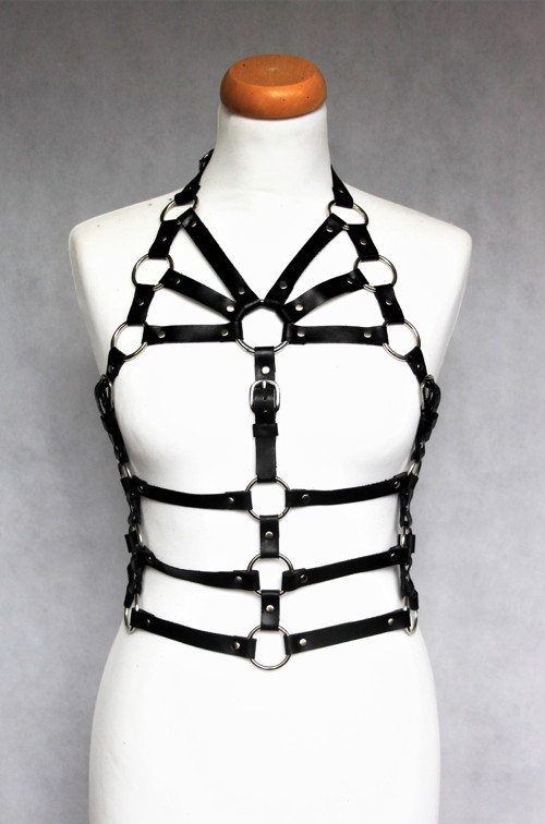 AURELIE, kožený postroj, Body Harness — foto 2