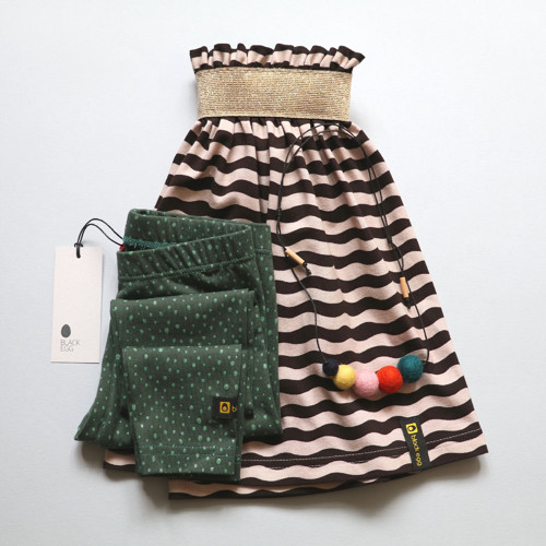 Dívčí legíny zelené se třpytkami — foto 3