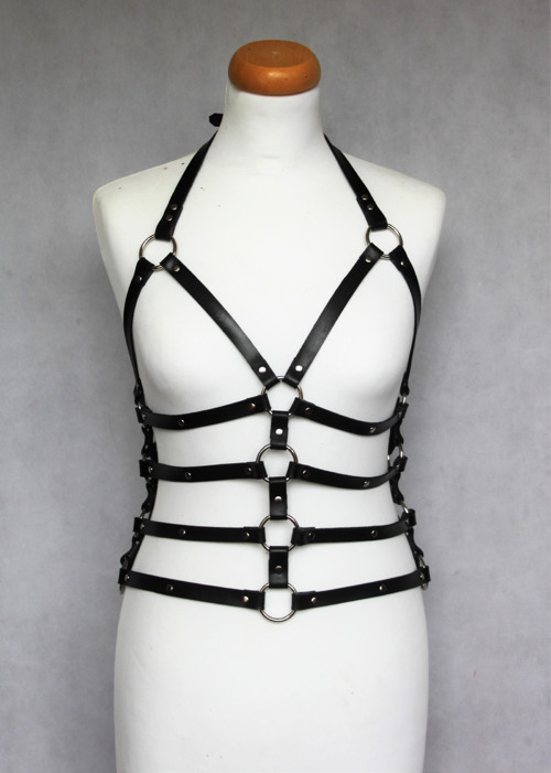 MICHELE, kožený postroj, Body Harness — foto 3