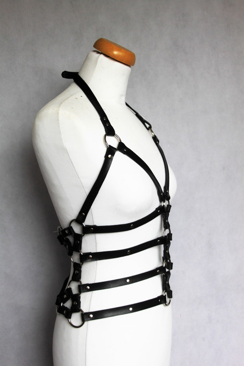 MICHELE, kožený postroj, Body Harness — foto 4