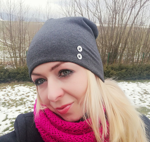 Šedá zimní pro obvod 54-57cm — foto 2