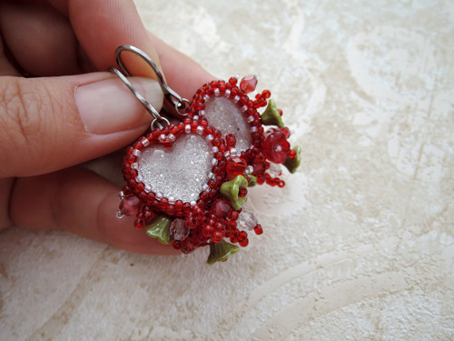 Náušnice Srdcovky "Strawberry" — foto 2