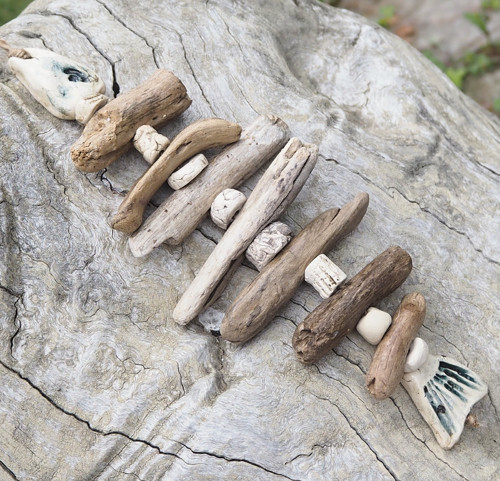 Závěs - ryba driftwood a keramika — foto 2