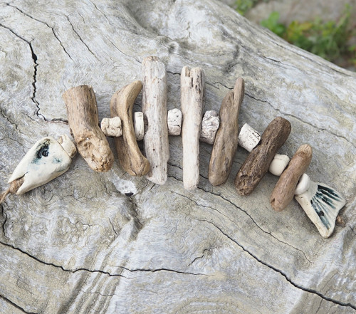 Závěs - ryba driftwood a keramika — foto 6