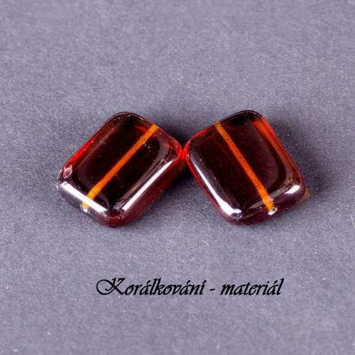 Korálky mačkané 20x15x7mm 2ks — foto 2