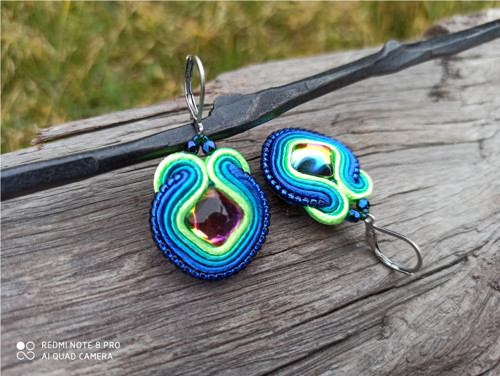 Soutache náušnice Laguna — foto 2