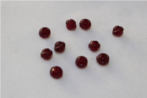 Skleněné korálky - temně rudá - 100 g — foto 4