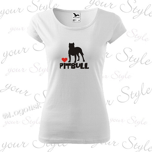 Dámské tričko I Love Pitbull — foto 2