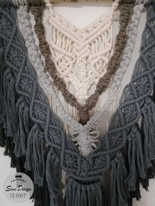 Boho dekorace MACRAME s třásněmi — foto 3