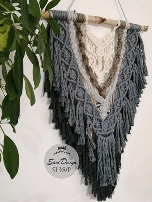 Boho dekorace MACRAME s třásněmi — foto 2