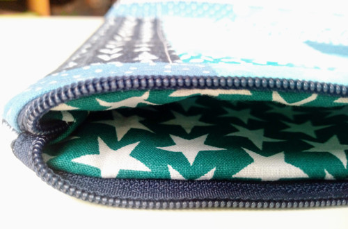 Taštička patchwork v modré — foto 4