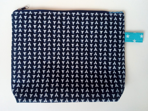 Taštička patchwork v modré — foto 3