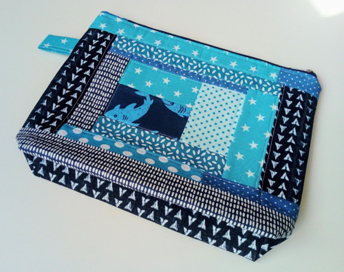 Taštička patchwork v modré — foto 2