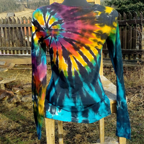 Batikované tričko Psychedelická spirála S — foto 2