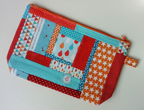 Taštička patchwork s kapkami deště — foto 2
