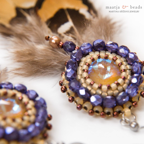 Merida no.2 - peříčkové náušnice se Swarovski — foto 3