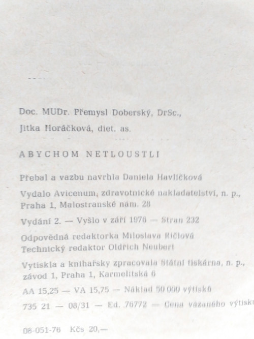 Kniha, Kuchařka - Abychom netloustli — foto 3