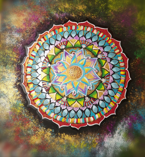 Mandala so symbolom Srí Yantra — foto 4