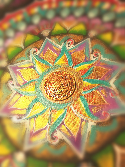 Mandala so symbolom Srí Yantra — foto 3