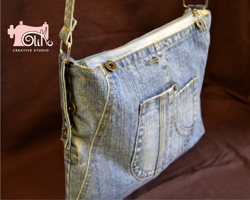 Riflová crossbody kabelka — foto 2