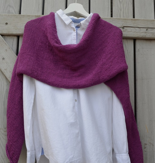 Cotton merino šál - vřesový — foto 3