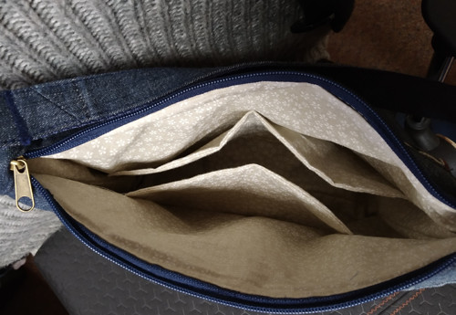 Crossbody riflová - Kabelka "A7" — foto 4