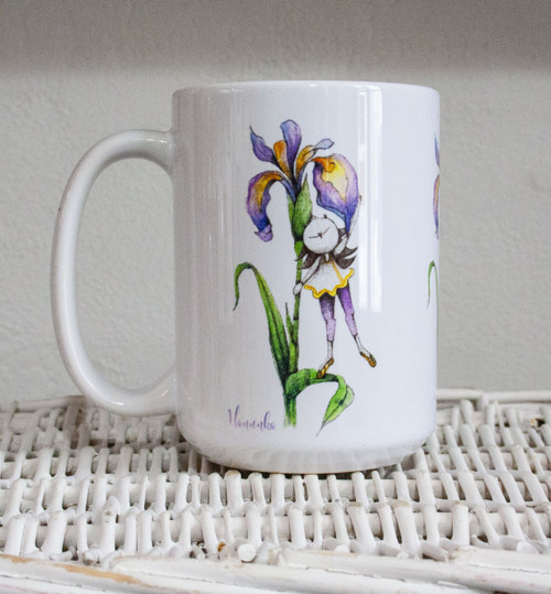 Hrnek - VELKÝ 400ml - kosatec — foto 2