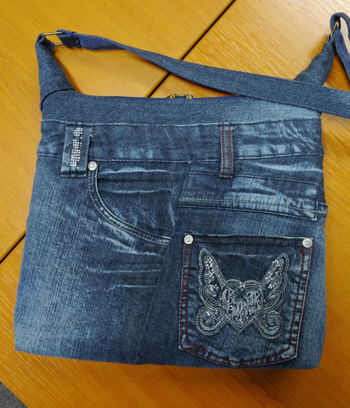 Crossbody riflová - Kabelka "A7" — foto 2