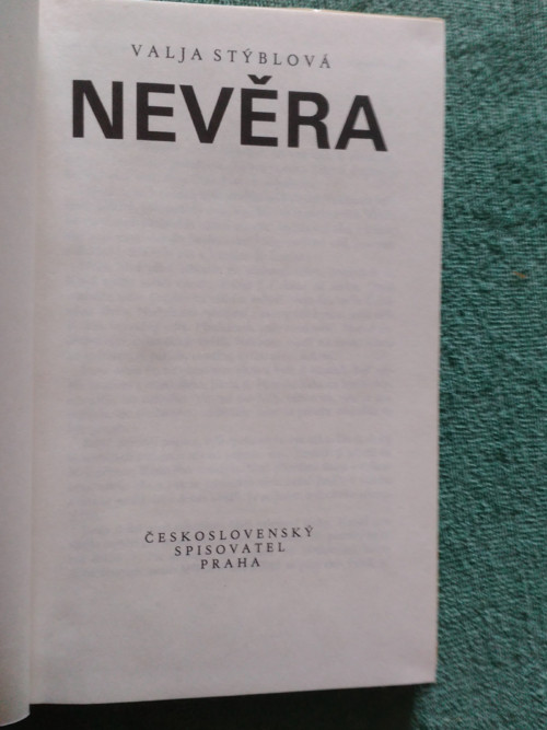 Kniha, Valja Stýblová - Nevěra — foto 2