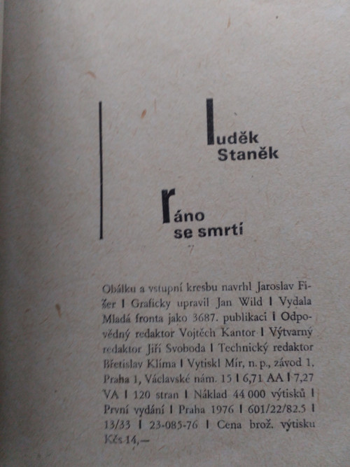 Kniha, Luděk Staněk - Ráno se smrtí — foto 3