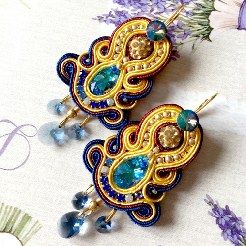 Soutache náušnice "Fantasy" — foto 2