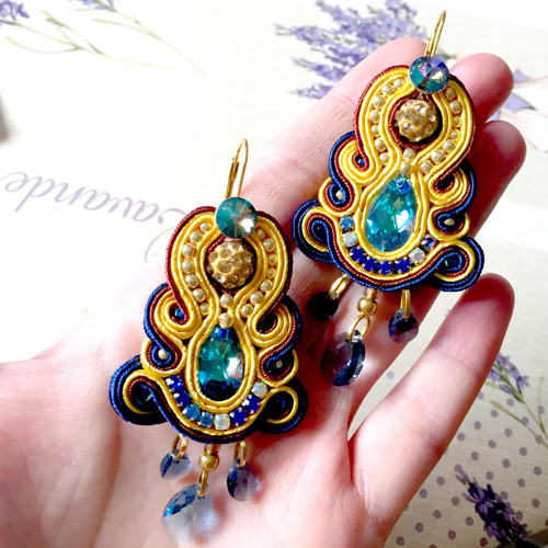 Soutache náušnice "Fantasy" — foto 4