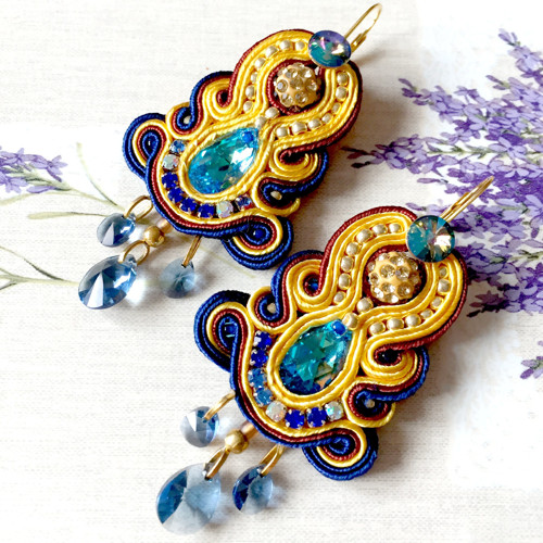 Soutache náušnice "Fantasy" — foto 6