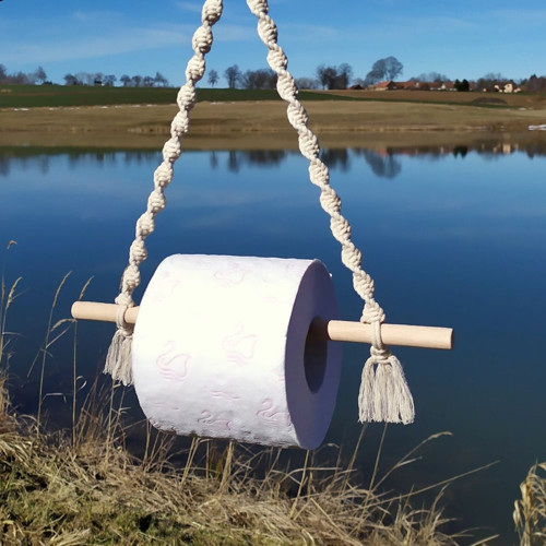 Macramé držák na toaletní papír — foto 2