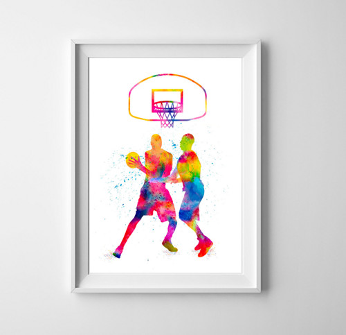 Hráči basketbalu II - Tisk na grafický papír — foto 6