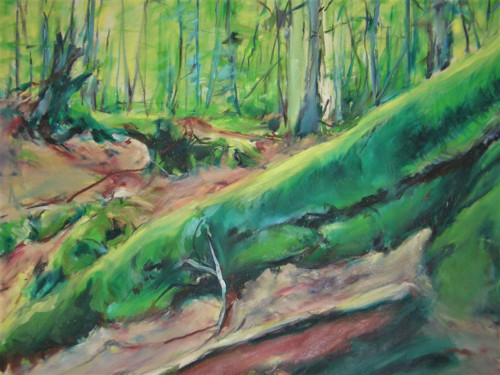 Šumava 2 - olejomalba, originál 8Ocm x 60cm — foto 2