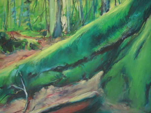 Šumava 2 - olejomalba, originál 8Ocm x 60cm — foto 3