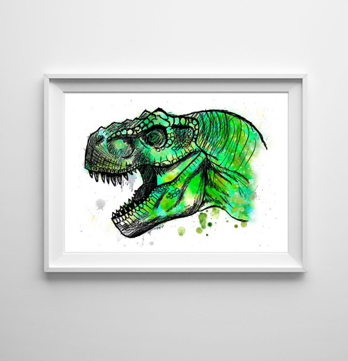 Tyranosaurus rex - hlava - Tisk na grafický papír — foto 6
