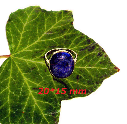 ZLATÝ prsten EXTRA LAPIS LAZULI 20*15 — foto 3