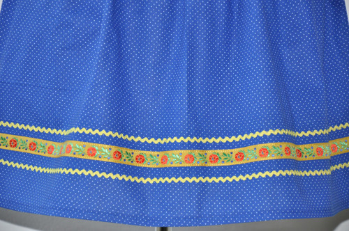 FOLKLÓRNÍ SUKÝNKA - modrá bodka — foto 3
