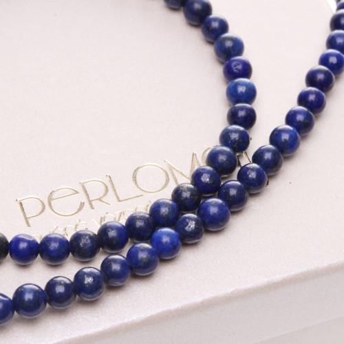 Lapis lazuli souprava, 41+18 cm, stříbro — foto 3