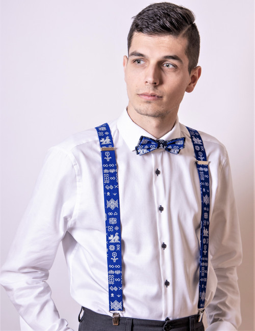 Set Motýlek a Šle - modročerná — foto 2