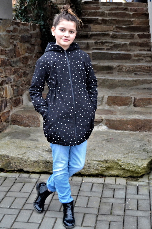 Softshellový kabátek s puntíky — foto 4