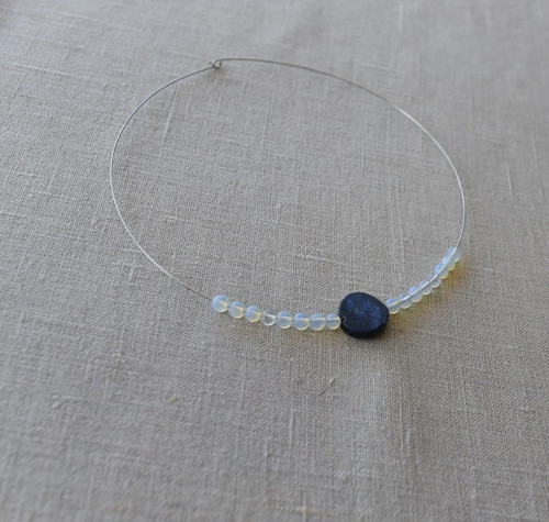 Náhrdelník - opál a lapis lazuli — foto 4