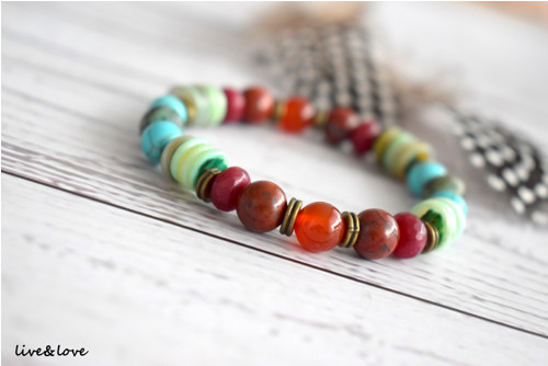 Náramek z minerálů "BOHO" — foto 6