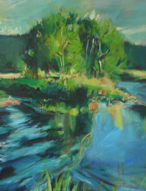 Šumava 3- olejomalba, originál 105cm x 70cm — foto 3