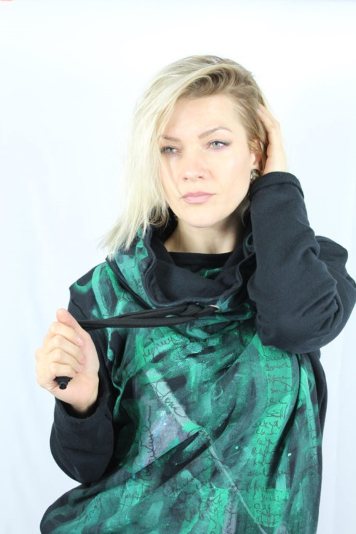 Černá mikina - Zelené cestování — foto 2
