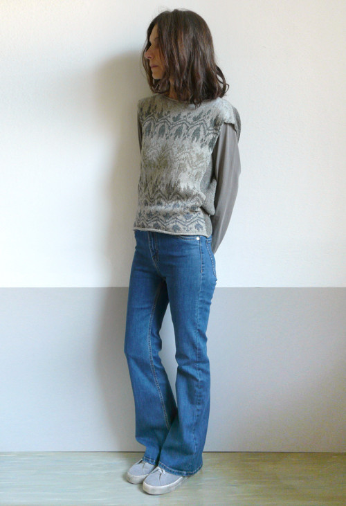 Vesta šedá vzorovaná — foto 3